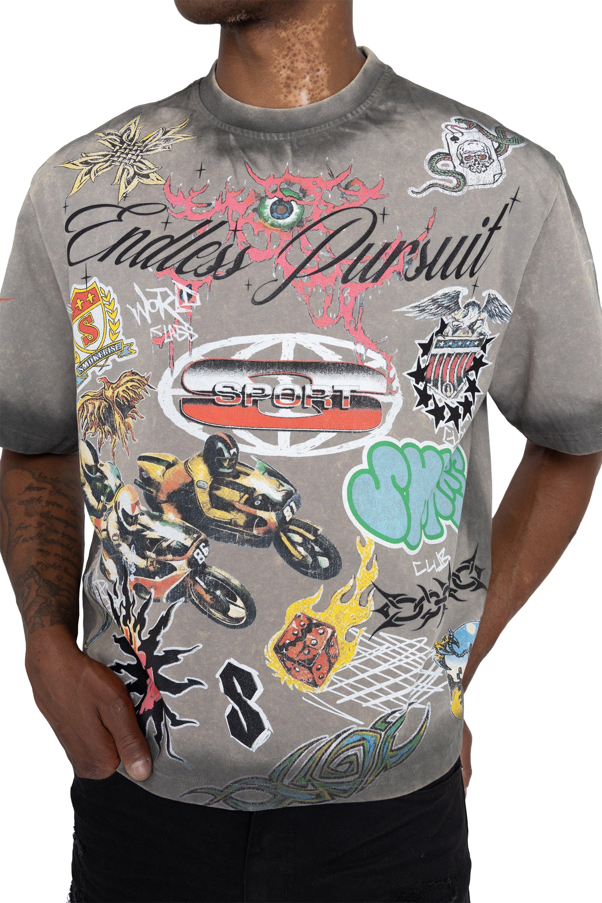 FA26 ENDLESS PURSUIT CROP SST-DEC SKY - GREY